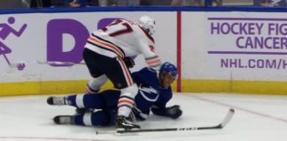 Milan Lucic loses it on Mathieu Joseph Milan Lucic punches Mathieu Joseph