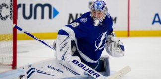 Vasilevskiy Wins Second Vezina in K-9 Surprise Reveal Andrei Vasilevskiy Tampa Bay Lightning goaltender Vezina Trophy winner