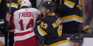 Brad Marchand recruits Robby Fabbri to join Bruins Brad Marchand brings Robby Fabbri into the Boston Bruins bench
