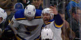 Jay Bouwmeester collapses on Blues bench, game between St. Louis and Anaheim postponed Alex Pietrangelo reacts to Jay Bouwmeester collapsing on the Blues bench