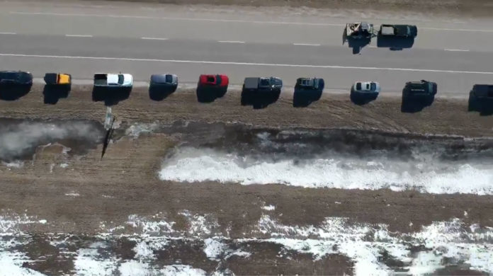 Colby-Cave-highway-memorial Over 15km of cars line up for Colby Cave on Highway 16 in