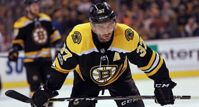 Patrice-Bergeron Patrice Bergeron of the Boston Bruins