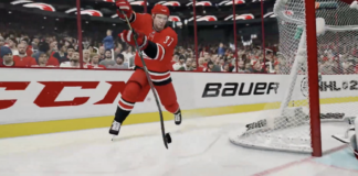 Michigan Move to be included in EA Sports’ NHL 21 Carolina Hurricanes' forward Andrei Svechnikov does the Michigan in NHL 21