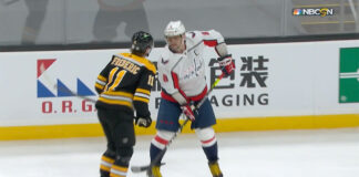 Alex Ovechkin spears Trent Frederic in sensitive area Alex Ovechkin spears Trent Frederic