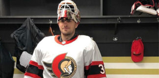 Senators forward Artem Anisimov dresses as backup goalie against Canucks Artem Anisimov dresses as backup goalie