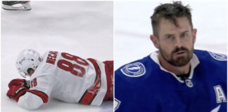Alex Killorn lays out Martin Necas, fights Jake Gardiner in monster sequence Alex Killorn hits Martin Necas and fights Jake Gardiner