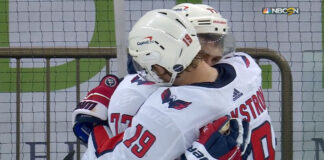 TJ Oshie scores hat trick in first game since father’s passing Washington Capitals forward TJ Oshie hugs teammate Nicklas Backstrom