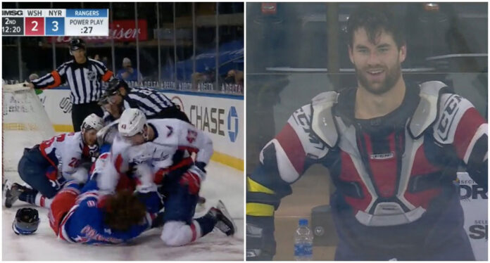Wilson Tom Wilson body slams Artemi Panarin and flexes in the penalty box