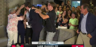 Jack Hughes has amazing reaction to brother being drafted by Devils Jack Hughes reaction Luke drafted