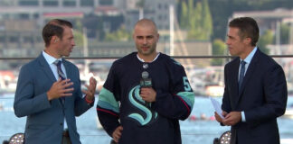 Seattle Kraken unveil roster at Expansion Draft The Seattle Kraken draft Mark Giordano from the Calgary Flames