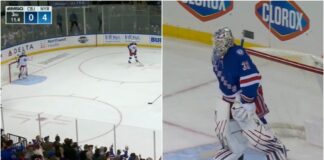 Elvis Merzlikins displays incredible act of sportsmanship Elvis Merzlikins sportsmanship moment Igor Shesterkin