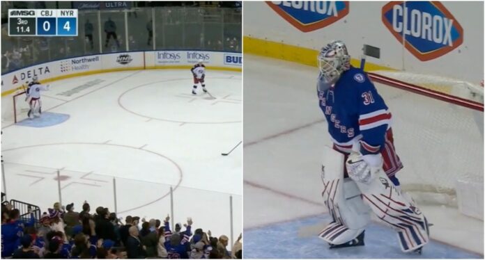 Merzlikins sportsmanship Elvis Merzlikins sportsmanship moment Igor Shesterkin