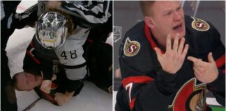 Brendan Lemieux ejected for biting Brady Tkachuk Brendan Lemieux bites Brady Tkachuk