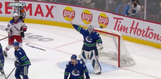 Thatcher Demko makes insane sequence of saves barehanded Thatcher Demko saves barehanded Rangers