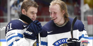 Finland Stuns Canada 4-2 to Reach Worlds Gold Medal Game Patrik Laine and Aleksander Barkov playing for Team Finland