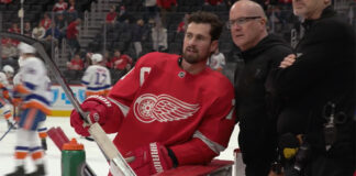 Dylan Larkin pays for fan’s beer after knocking it over Dylan Larkin speaks with Detroit locker room attendant Rick Szuber