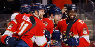 Florida Panthers celebrate goal
