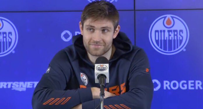 Leon-Draisaitl-reporter Leon Draisaitl clashes with Edmonton reporter Jim Matheson