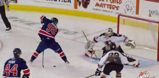 Connor Bedard scores absurd between-the-legs goal in WHL Connor Bedard scores between the legs goal vs Calgary Hitmen