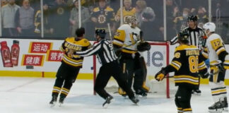 Brad Marchand given match penalty for punching, swinging stick at Tristan Jarry Brad Marchand punches and swings stick at Tristan Jarry