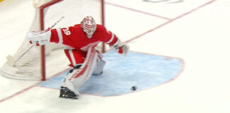 Red Wings’ goalie Alex Nedeljkovic accidentally scores on himself Red Wings goalie Alex Nedeljkovic accidentally scores on himself