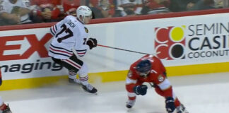 Radko Gudas flips Kirby Dach with massive hip check Radko Gudas flips Kirby Dach with hip check