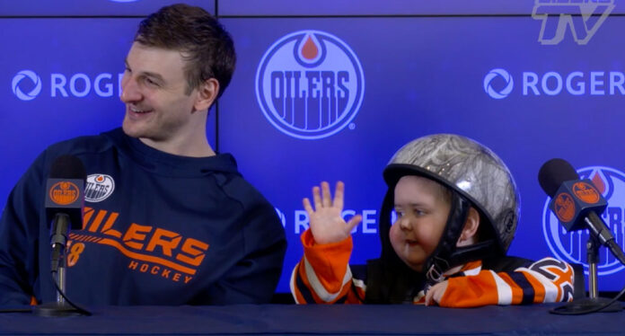 Selter Edmonton Oilers Ben Selter and Zach Hyman post-game interview
