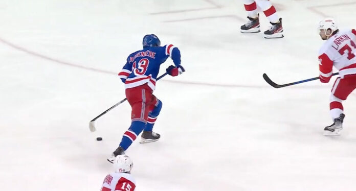 Alexis-Lafreniere Alexis Lafreniere scores filthy goal versus Red Wings