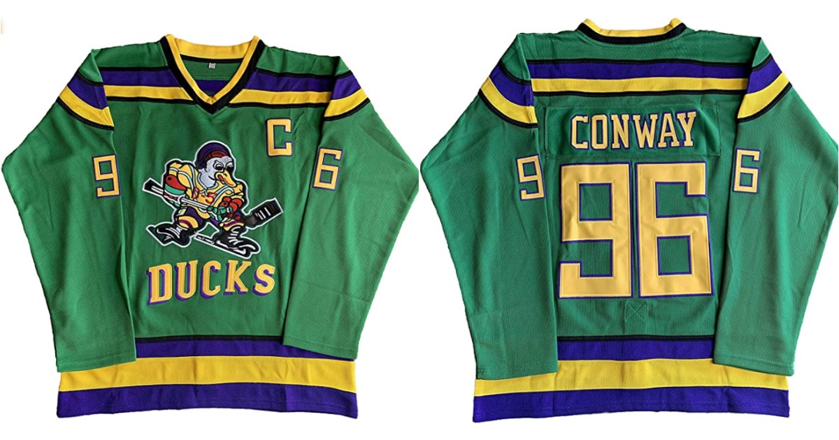 The Mighty Ducks jersey for sale on Amazon