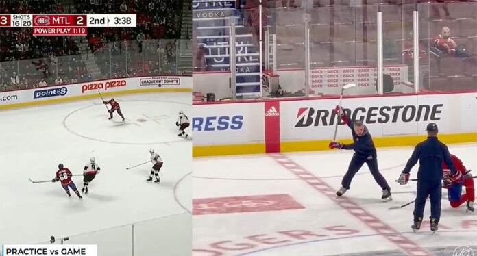 Caufield Martin St. Louis teaches Cole Caufield score goal