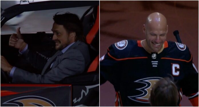 Getzlaf gift Teemu Selanne drives in gift for Ryan Getzlaf
