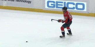 Kuznetsov Draws Contract Offer From KHL’s Dinamo Minsk Evgeny Kuznetsov twirls stick mid shootout vs Toronto