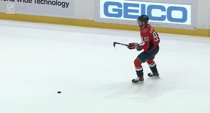 Kuznetsov-twirls-stick Evgeny Kuznetsov twirls stick mid shootout vs Toronto