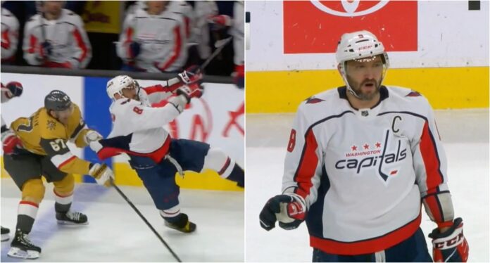 Ovechkin cancels penalty on Vegas Alex Ovechkin cancels penalty on Vegas' Max Pacioretty