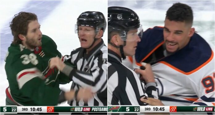 Ryan Hartman gives middle finger to Evander Kane Minnesota Wild forward Ryan Hartman flips off Edmonton forward Evander Kane with middle finger