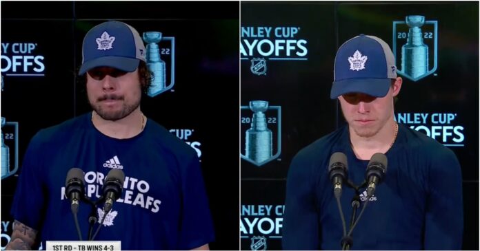 Matthews and Marner Auston Matthews and Mitch Marner fight back tears in Game 7 post-game interviews