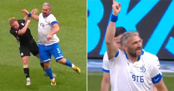 Alex Ovechkin scores soccer goal Alex Ovechkin scores soccer goal for FC Dynamo Moscow