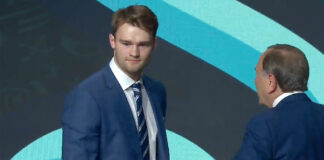 Penguins Enter Shane Wright Trade Mix, Dubas Intrigued Shane Wright death stare at Montreal