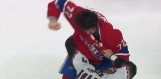 Montreal Canadiens’ rookie Arber Xhekaj ragdolls Zack Kassian Montreal Canadiens rookie Arber Xhekaj fights Arizona's Zack Kassian