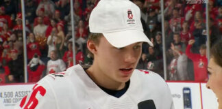 Connor Bedard gives classy interview after winning gold medal Connor Bedard gives post-game interview
