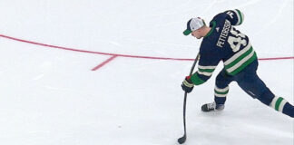 Elias Pettersson wins NHL Hardest Shot with mind-blowing shot Elias Pettersson shot flex
