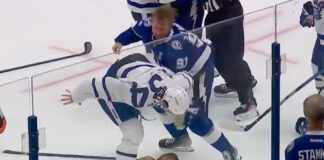 Auston Matthews gets into first career fight with Steven Stamkos during Game 3 of Maple Leafs-Lightning Auston Matthews vs Steven Stamkos fight