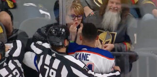 Evander Kane blows kiss to Vegas Golden Knights fan Evander Kane blows kiss to Vegas Golden Knights fan