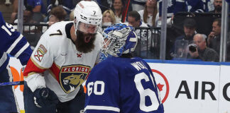Radko Gudas screams in Joseph Woll’s face after Panthers eliminate Leafs Radko Gudas screams in Joseph Woll's face