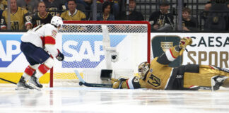 Vegas goalie Adin Hill makes incredible stick save in Game 1 of Stanley Cup Final Vegas Golden Knights goalie Adin Hill makes incredible stick save in Stanley Cup Final