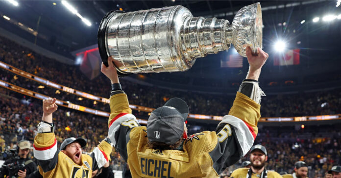 Jack-Eichel-wins-Stanley-Cup Jack Eichel lifts the Stanley Cup