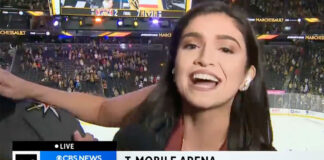 Florida Reporter Samantha Rivera Stiff Arms Obnoxious Vegas Fan Florida reporter Samantha Rivera stiff arms Vegas Golden Knights fan
