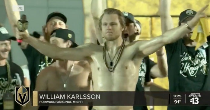 William-Karlsson-speech William Karlsson funny speech at Vegas Golden Knights Cup parade