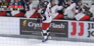 Adam Fantilli nets hat trick in Blue Jackets rookie game Adam Fantilli scores a hat trick in a thrilling Blue Jackets rookie game against Red Wings in Traverse City