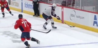 WATCH: TJ Oshie blows up Adam Fantilli with huge open-ice hit Washington Capitals forward TJ Oshie blows up Columbus Blue Jackets rookie Adam Fantilli with huge open-ice hit